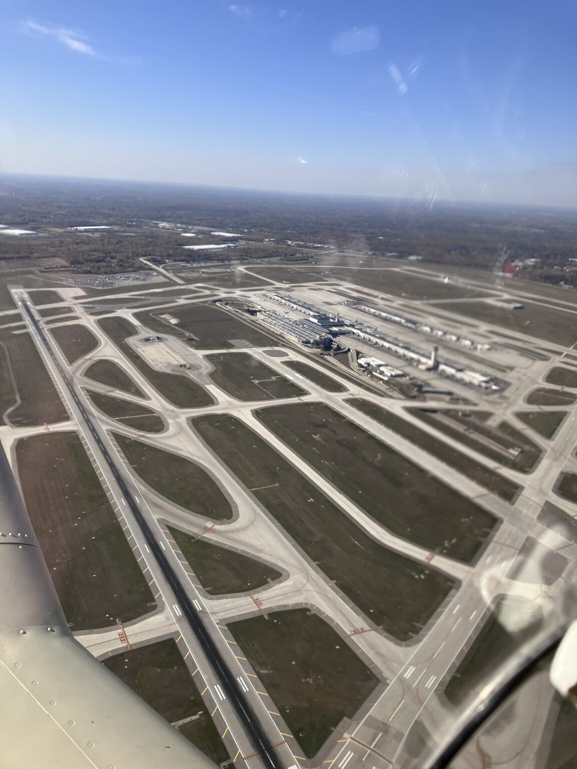 Aerial view of Detroit Metropolitan Wayne County Airport